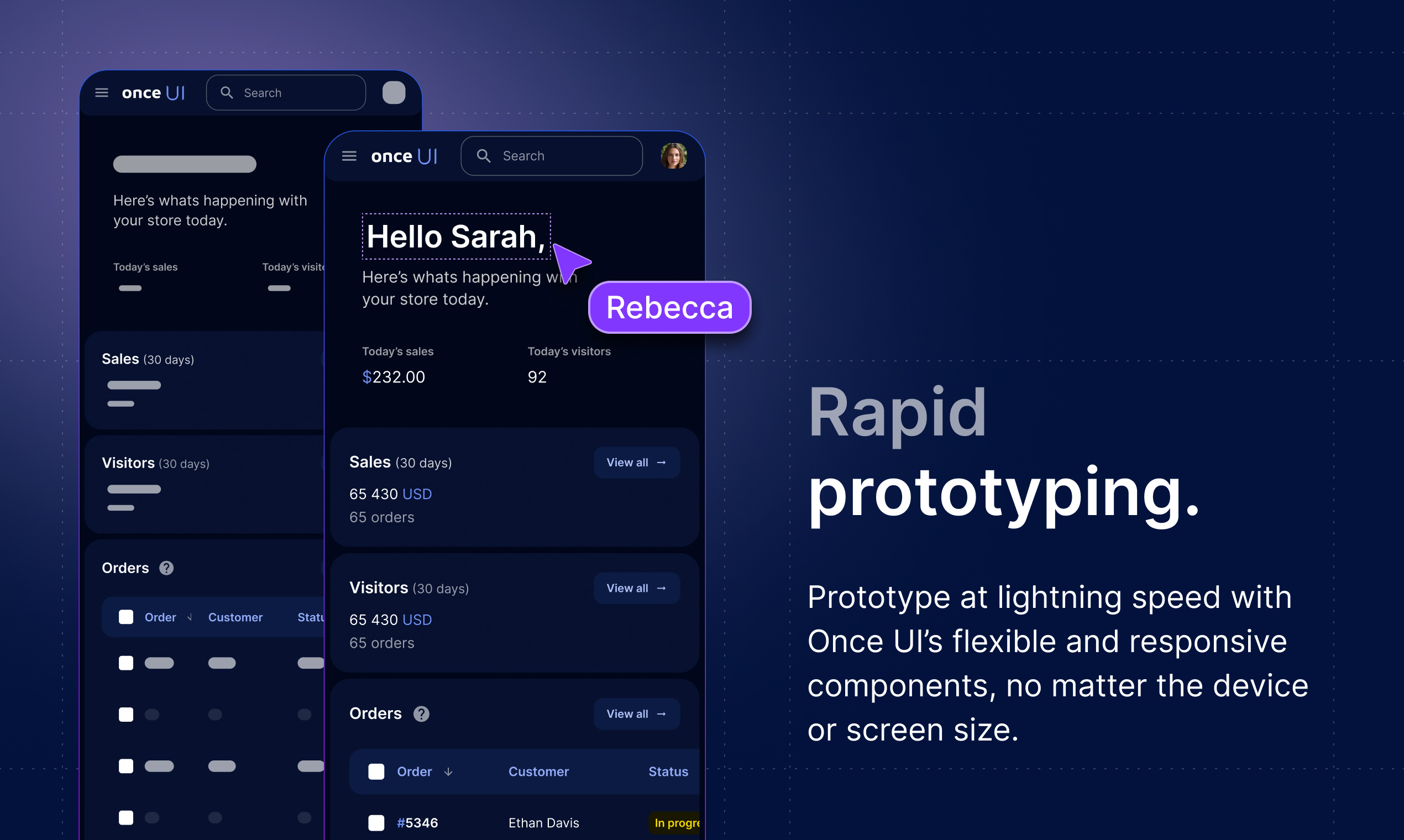 Promo Material for Once UI banner branding card design design system efficiency graphic design illustration mockups systems ui