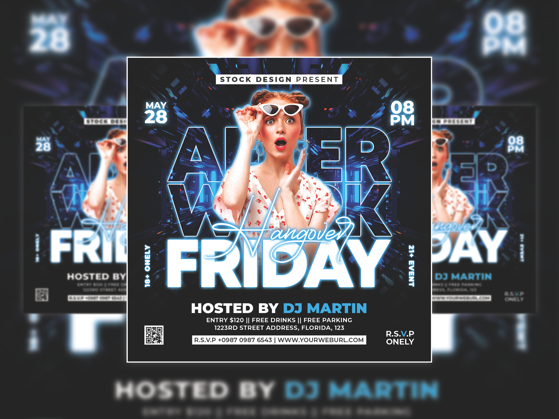 Night Club Party Flyer branding event flyer flyer flyer template graphic design night club party flyer party flyer poster poster design print print design winter party flyer