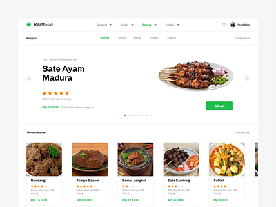 KitaMasak - Online Buy Food Sites design ui uiux user interface ux web design