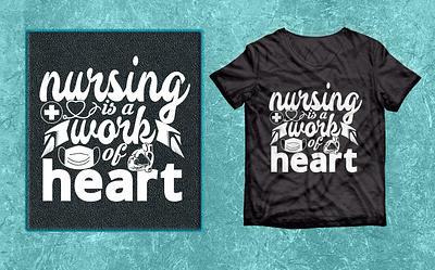 Nursing a work of Heart SVG T-shirt design. 2023 animation best 2022 branding graphic design logo svg t shirt design.