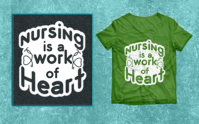 Nursing is a work of Heart SVG T-shirt design. 2023 best 2022 branding design graphic design illustration medical nursing svg svg t shirt design. t shirt