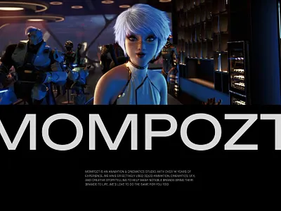 Mompozt branding graphic design illustration logo ui ux video web design