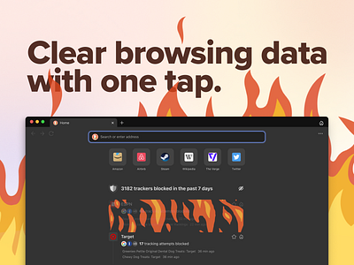 Desktop burn button burn delete data desktop mac macos new tab page ui