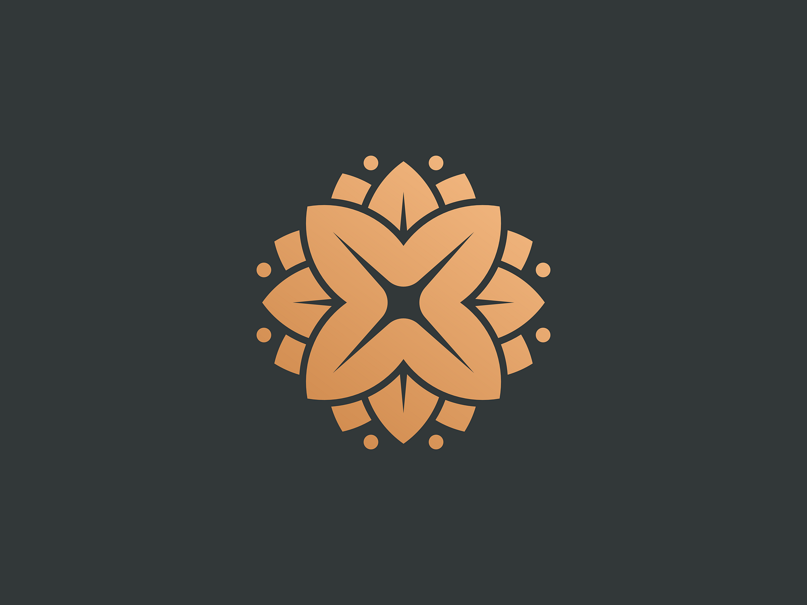 Gold Flower Logo Design by Nawla on Dribbble