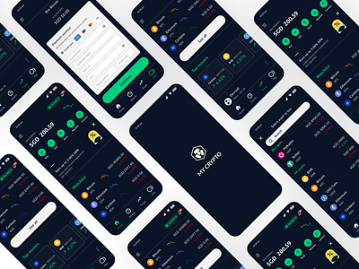 Crypto Token Buy Selling App UI Design Using Figma. app ui design crupto app ui crypto app figma ui design uiux design