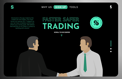 Stock trading app hero section design design hero hero section ui web design