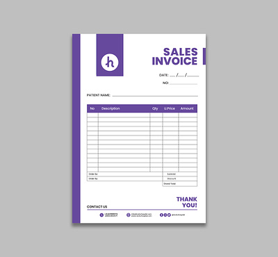 Sales Invoice graphic design invoice vector