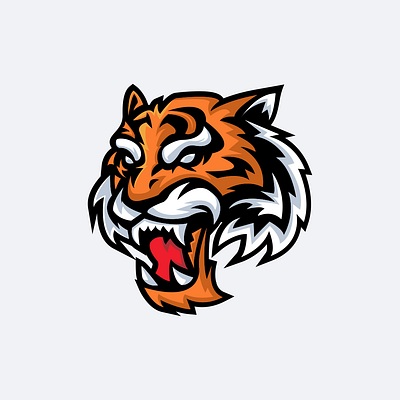 Tiger Mascot Logo behance branding design dribbble gaming graphic design icon illustration logo mascot ui vector