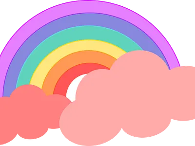 Colorful Rainbow cloud colorful illustration pastel rainbow unicorn rainbow