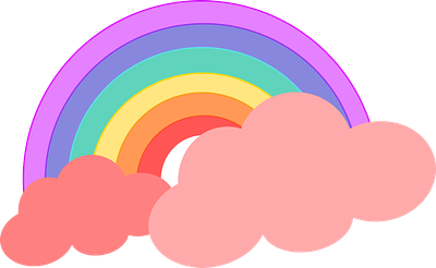 Colorful Rainbow cloud colorful illustration pastel rainbow unicorn rainbow