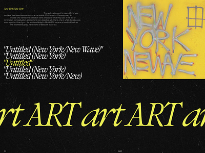 Longread | Basquiat art artist graffiti landing page minimal street art ui ux webpage website yellow