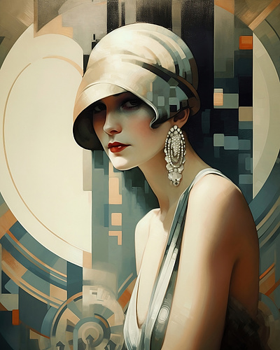 Art Deco - Woman [1] illustration