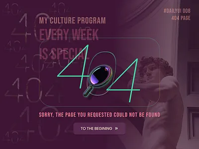 #DailyUI #008 404 Page dailyui dailyui007 404page graphic design ui ux web design