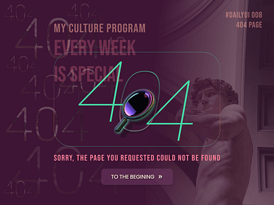 #DailyUI #008 404 Page dailyui dailyui007 404page graphic design ui ux web design