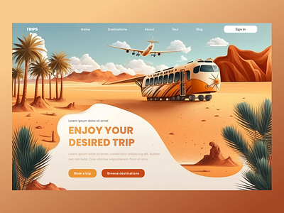 Landing page design - Travel Agency website design illustration landing page ui uiux ux web web design webdesign
