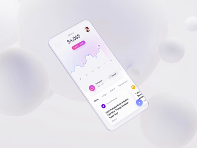 Crypto Wallet with AI Assistant 3d ai animation app app design artificial intelligence blockchain branding chart crypto cryptocurrency mobile app mobile design mobile ui motion graphics saas ui ui design ux wallet