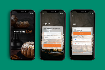 Azul | Food Delivery App app branding design food ui uidesign ux uxui