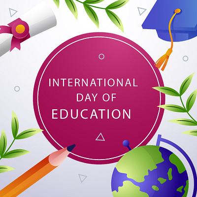 International Day of Education design graphic design logo motion graphics ux