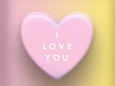 Valentine's Hearts XOXO 3d digital emily searle emilysearle heart illustration pastels pink render valentinesday