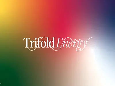 Trifold Energy art direction brand rollout branding logo