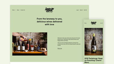 Laneway Liquor Branding, UX and UI Design branding design logo logo design ui ui design ux ux design website design