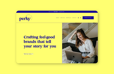 🍋 Studio Perky Website auckland brand branding christchurch design feel good new zealand nz squarespace web web design