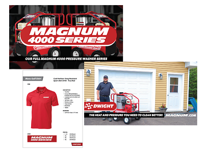 Magnum Pressure Washers branding design graphic design logo revamp uniform video graphics