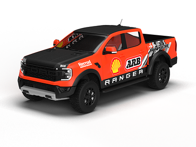 2022 Ford Ranger Raptor 3D model 3d model ford ranger graphic design livery designer livery template motorsport graphics wrap designer