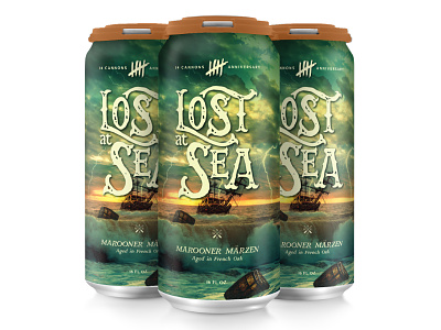 Lost at Sea - 14 Cannons beer beverage branding craft beer packaging