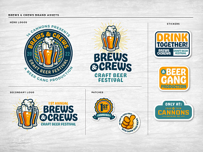 Brews & Crews Craft Beer Festival branding craft beer design festival food