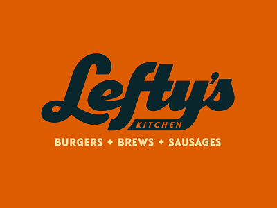 Lefty's Kitchen bbq beverage branding food logo restaurant