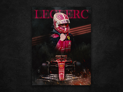 Charles Leclerc art f1 ferrari formula 1 graphic design illustration leclerc