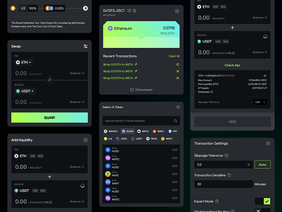 Swap Panel UI Design