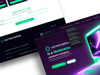 Web site design: Astroverse. ui ux website design