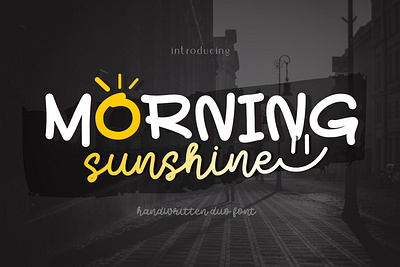 Morning Sunshine Duo Font casual font design font family handwritten font sweet typography