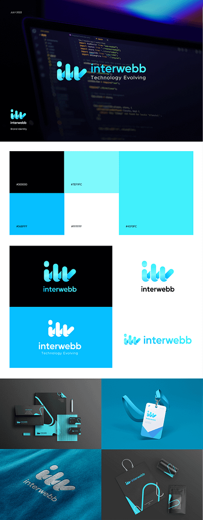 Interwebb Logo Design brand design branding company logo design graphic design iw logo logo logo design tech company logo tech logo technology logo