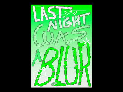 Lolo Zouaï "Blur" — Lyric Poster design illustration lettering lyric music poster poster design print song type typo typography