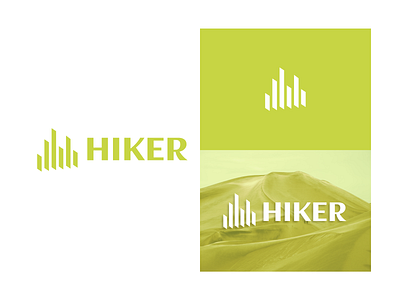 "HIKER" Hiking App logo design app branddesign branding design figma illustration logo mobile mobile app product productdesign sketch ui ux