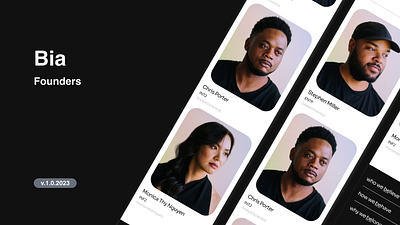 Bia Collective app collective design system founders future mobile ui uxui website