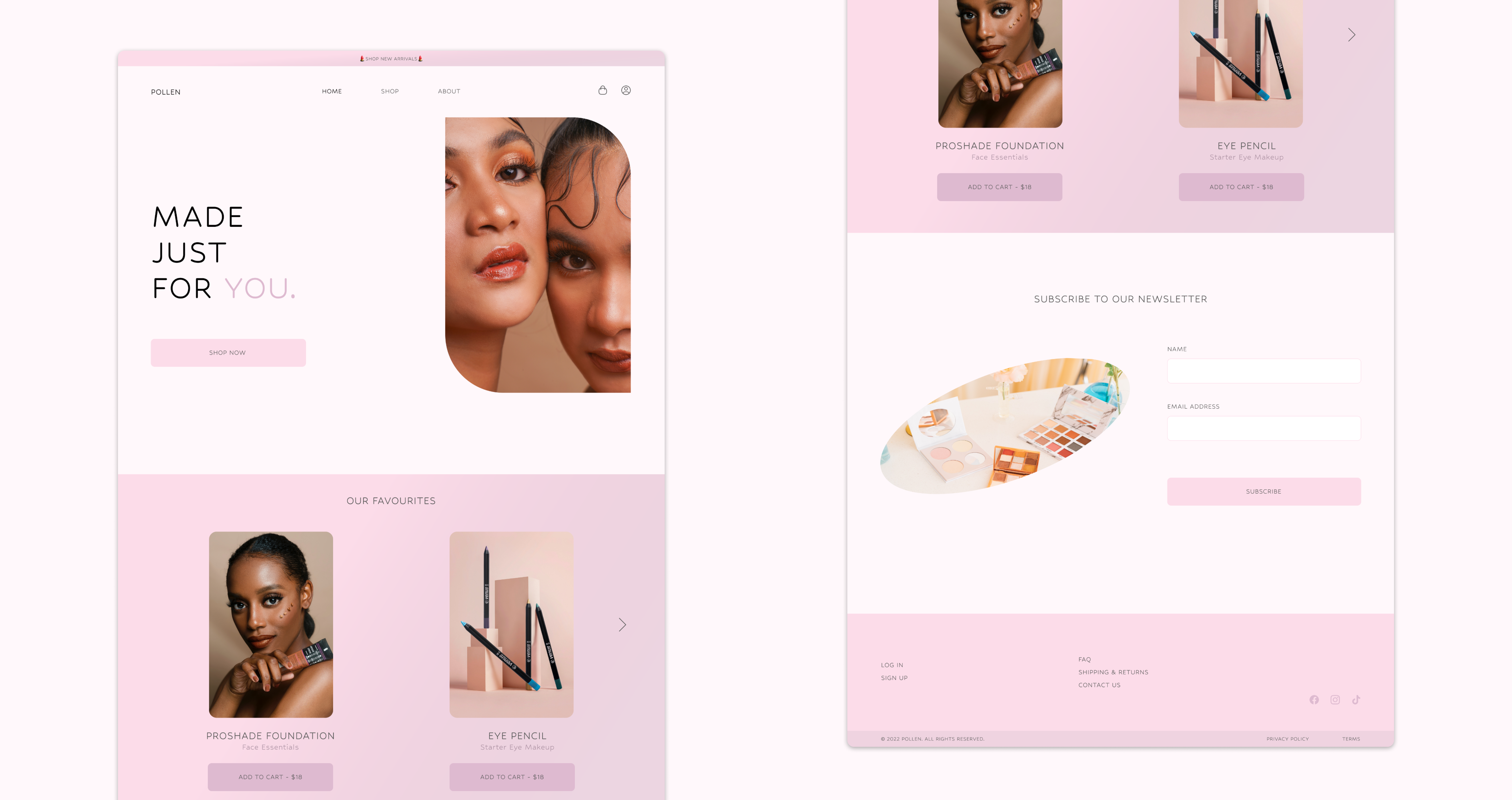 E-commerce Website - Pollen dailyui e commerce ui uidesign uiux website website design