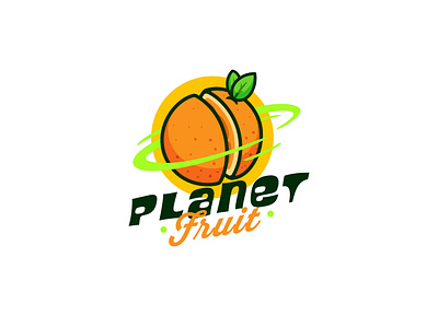 Planet Fruit Cartoon Mascot Logo Design branding cartoon design fruit logo planer planet plant