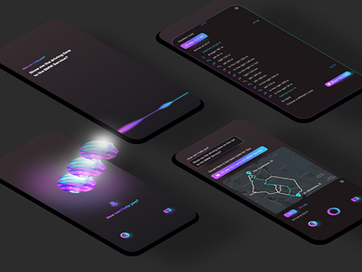 Mobile application for speech synthesis 3d app design graphic design ui