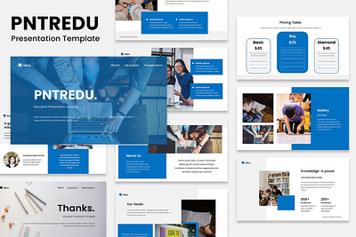 PNTEDU - Online Education Presentation business company profile course education learning powerpoint pptx presentation slide template uiux