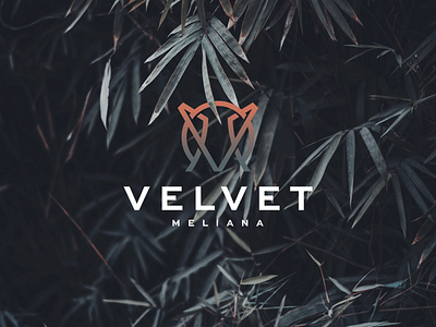 Velvet Meliana beauty branding character design graphic design icon logo logomark logotype minimalist monogram symbol unique vector vm