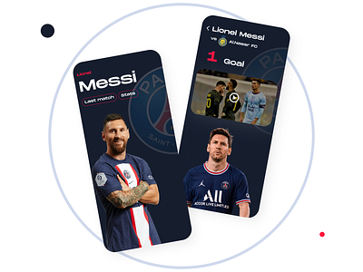 Lionel Messi PSG app argentina branding design football graphic design lionel messi paris player psg typography ui ux