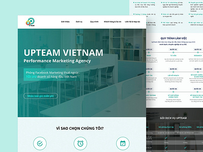 Landing page - UpTeam graphic design landing page web design