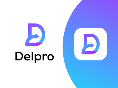 DELPRO LOGO abstract logo branding creative logo design illustration logo logo designer modern logo ui vector