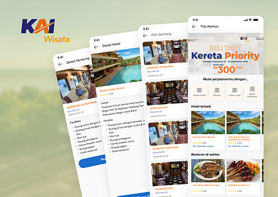 KAI Wisata - Train Ticketing App app design graphic design ui ux web website