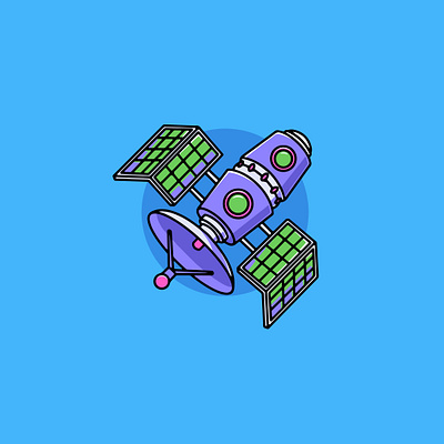 Simple Satellite Icon Illustration future tech graphic design icon illustration