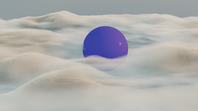 Sphere in Cloud 3d 3d art 3dcg abstractdesign augmentedreality cg cinema4d design dreamscape graphic design illustration